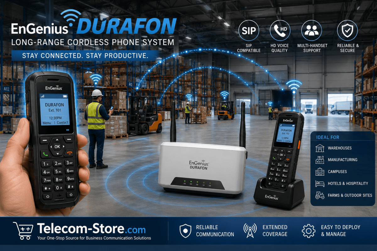 EnGenius Durafon cordless phone system in a warehouse